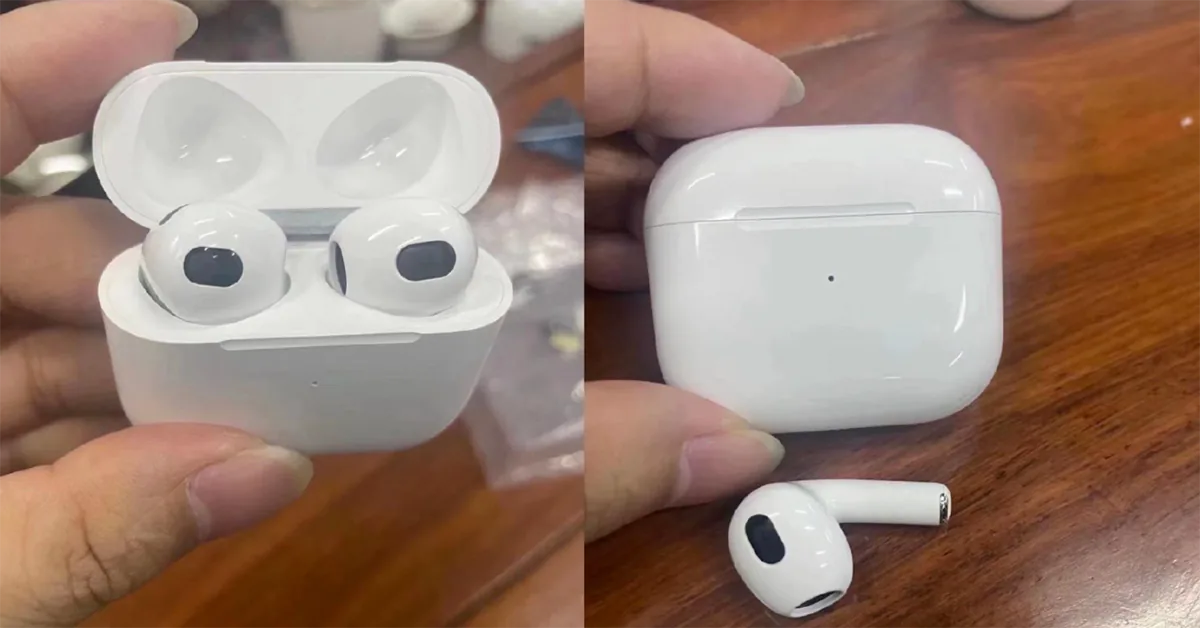 Lộ diện ảnh thực tế và trên tay mới nhất của AirPods 3, giống AirPods Pro và AirPods 2 kết hợp
