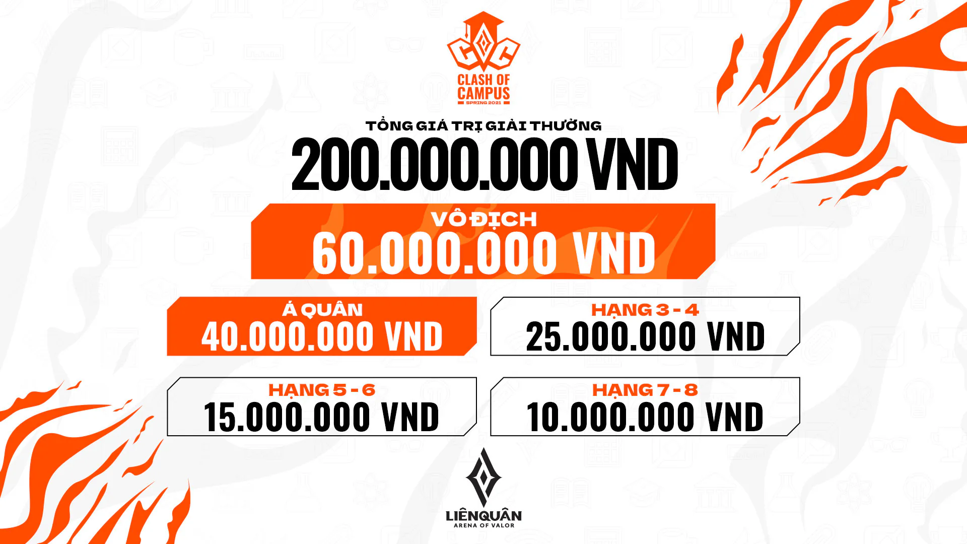 Liên Quân Mobile - Công bố "Giải đấu sinh viên Clash of Campus với tổng giải thưởng lên đến 200 triệu đồng"