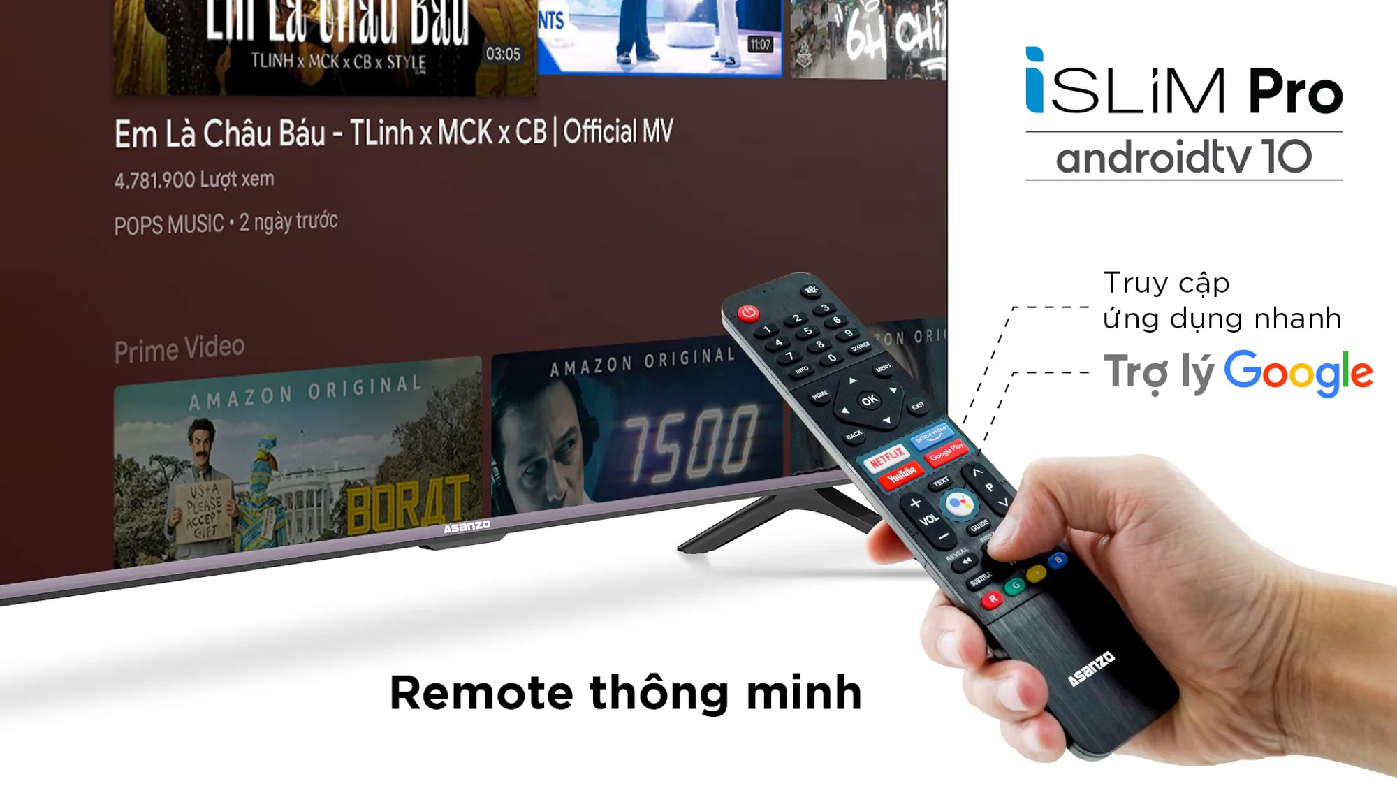 Asanzo bắt tay với Google ra mắt Smart TV thương hiệu Việt đầu tiên thị trường chạy Android TV 10