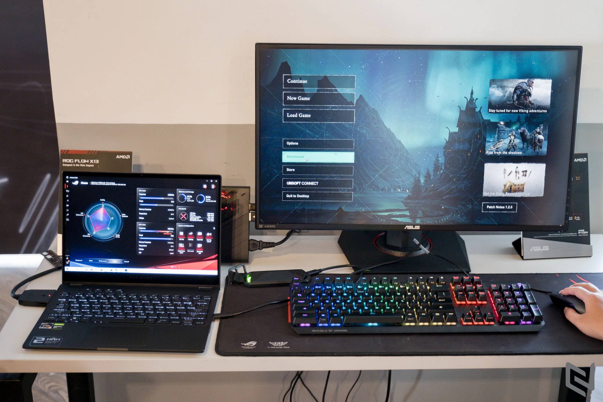 Trên tay laptop gaming xoay gập 2-in-1 ROG Flow X13 và XG Mobile: Bộ đôi gaming đa năng độc đáo và ấn tượng