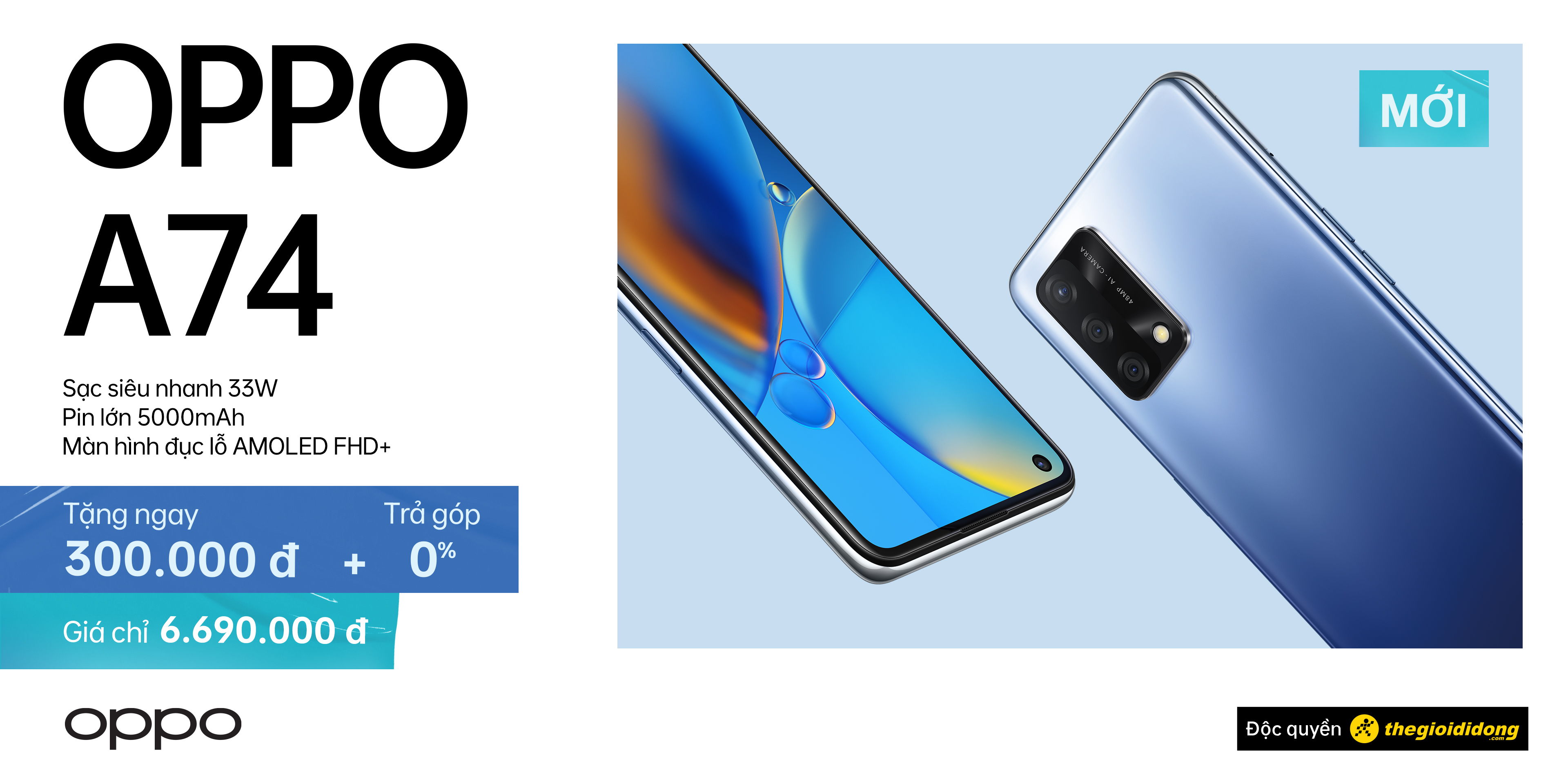 Tân binh OPPO A74 ra mắt - smartphone nổi bật nhất với dung lượng pin lớn và sạc siêu nhanh