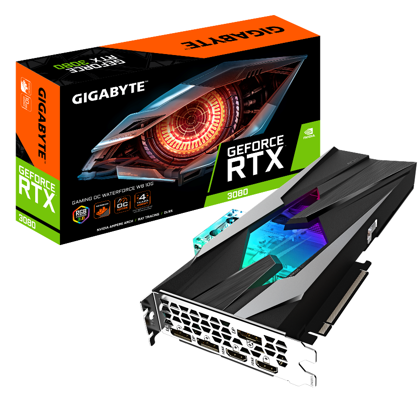 GIGABYTE ra mắt card GeForce RTX 3080 GAMING OC WATERFORCE WB 10G, card đồ họa tốt nhất cho PC tản nhiệt nước