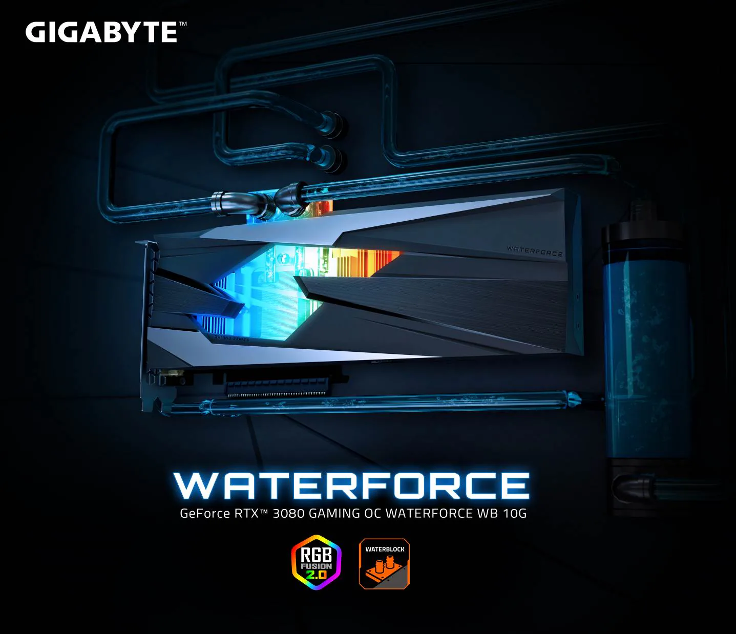 GIGABYTE ra mắt card GeForce RTX 3080 GAMING OC WATERFORCE WB 10G, card đồ họa tốt nhất cho PC tản nhiệt nước