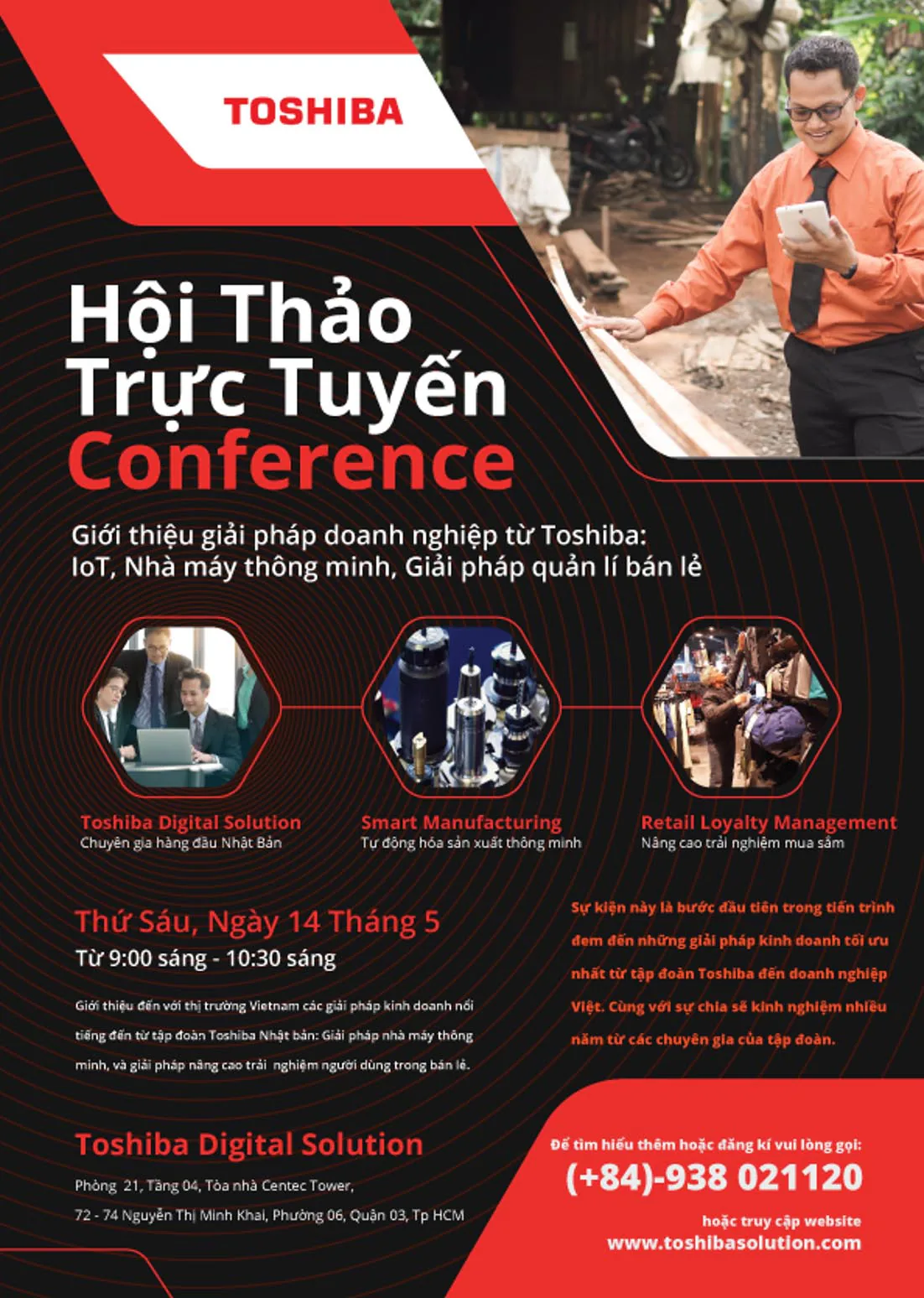 Giải Pháp Thông Minh từ Toshiba tại Hội Thảo Trực Tuyến về Sản xuất và Bán lẻ