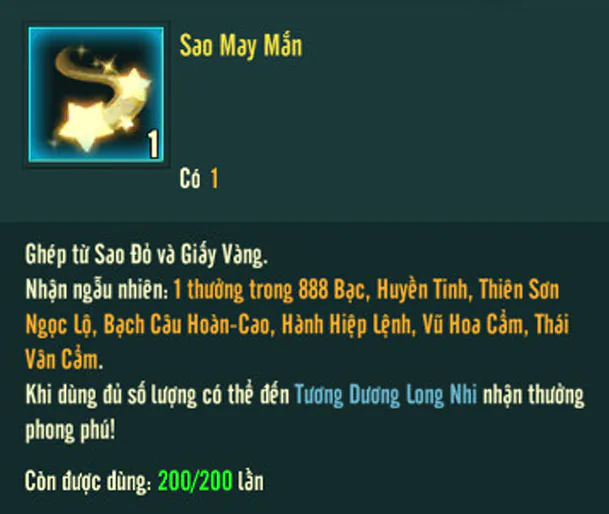 Võ Lâm Truyền Kỳ 1 Mobile tung sự kiện Sao May Mắn mừng đại lễ 30/4