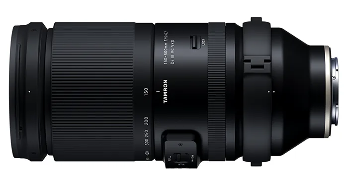 Lộ diện hình ảnh ống kính Tamron 150-500mm F5-6.7 Di III VC VXD sẽ được ra mắt 22/4