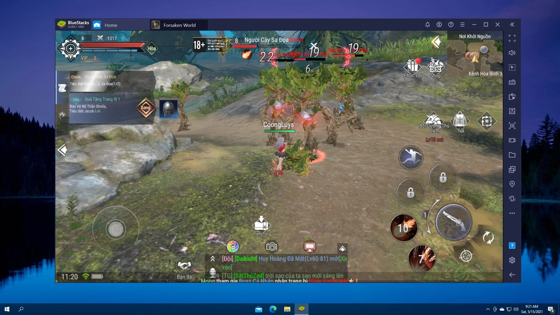 Tôi thăng cấp nhanh và trở nên mạnh hơn trong game Forsaken World: Thần Ma Đại Lục với BlueStacks như thế nào?
