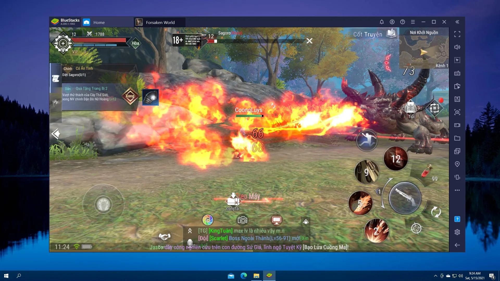 Tôi thăng cấp nhanh và trở nên mạnh hơn trong game Forsaken World: Thần Ma Đại Lục với BlueStacks như thế nào?