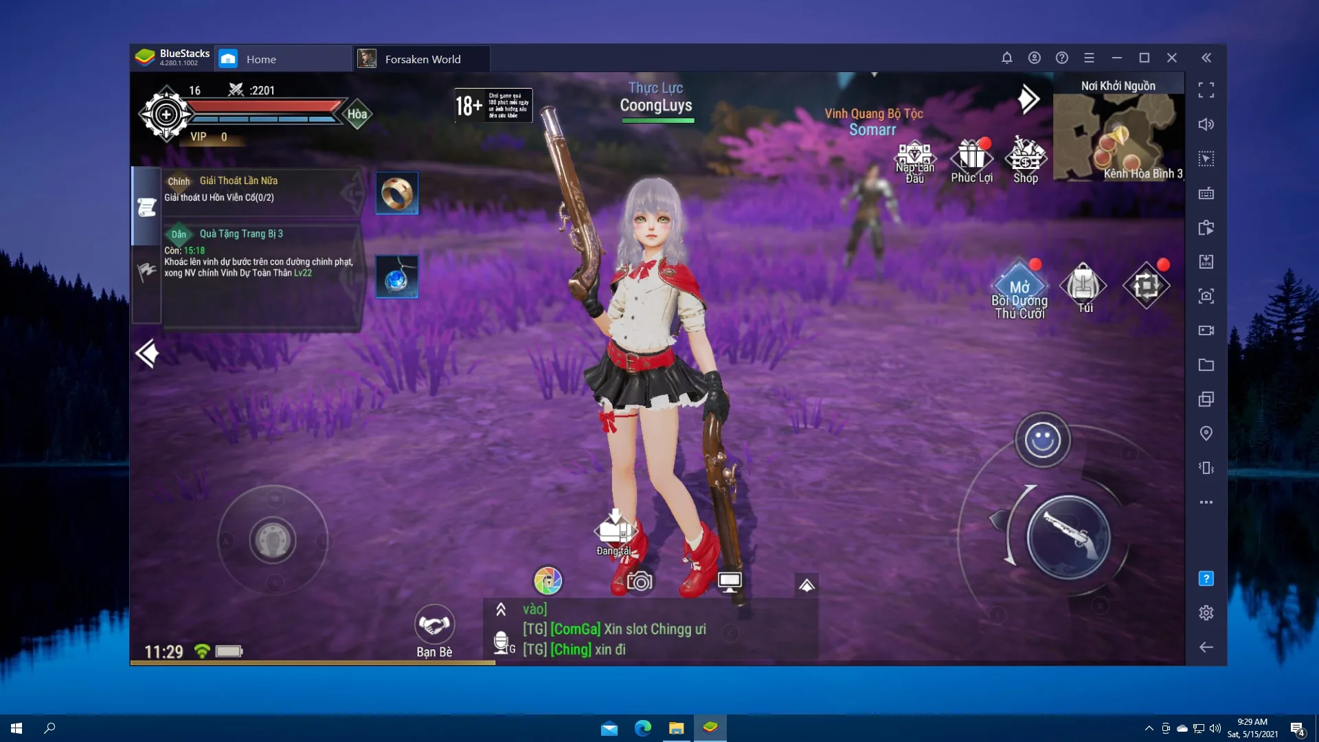 Tôi thăng cấp nhanh và trở nên mạnh hơn trong game Forsaken World: Thần Ma Đại Lục với BlueStacks như thế nào?