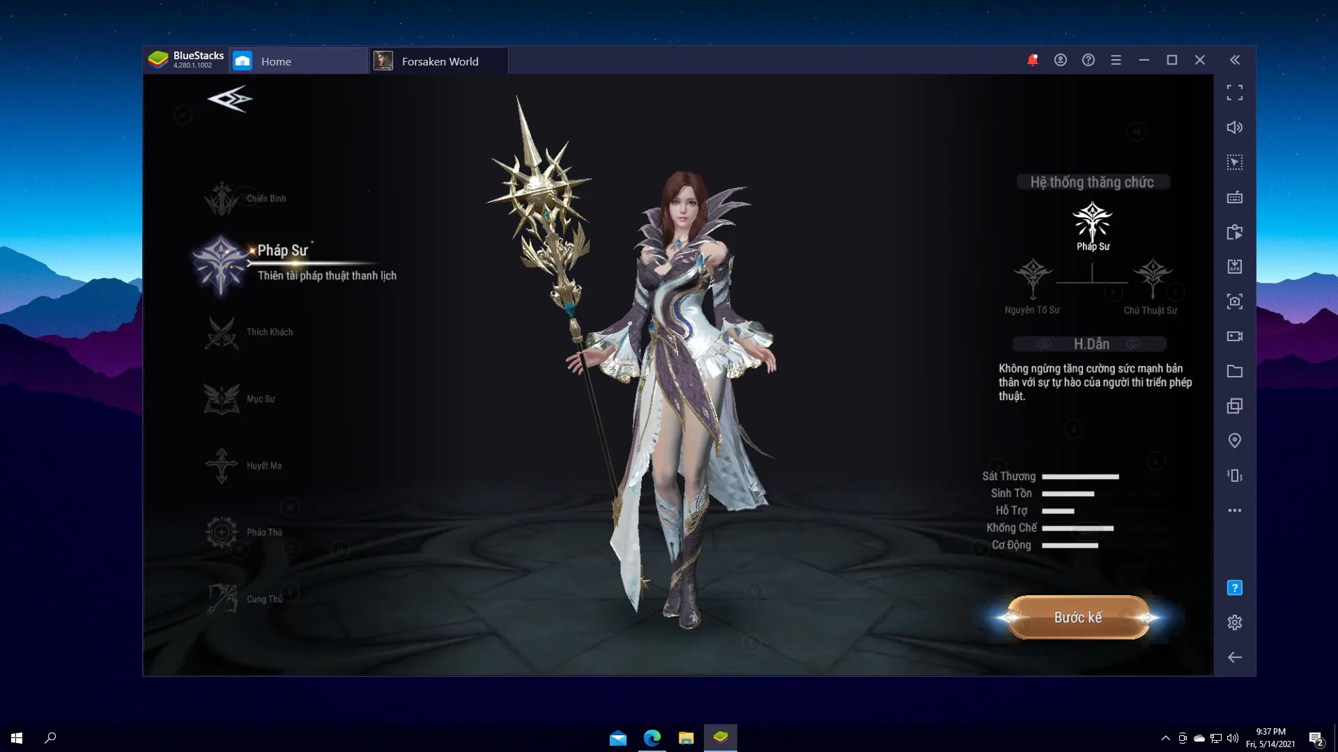 Tôi thăng cấp nhanh và trở nên mạnh hơn trong game Forsaken World: Thần Ma Đại Lục với BlueStacks như thế nào?