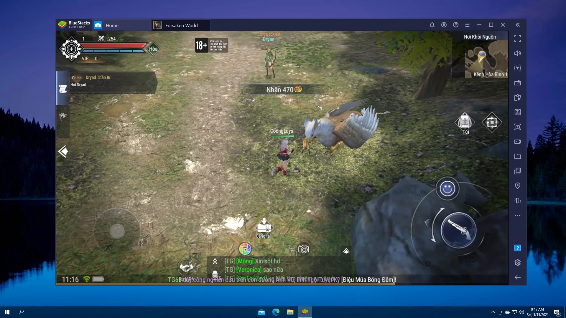 Tôi thăng cấp nhanh và trở nên mạnh hơn trong game Forsaken World: Thần Ma Đại Lục với BlueStacks như thế nào?