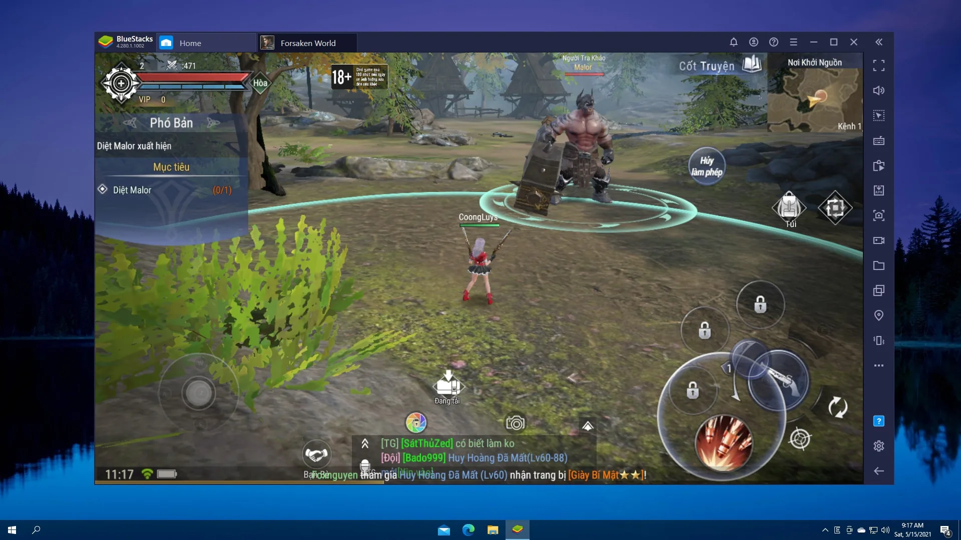 Tôi thăng cấp nhanh và trở nên mạnh hơn trong game Forsaken World: Thần Ma Đại Lục với BlueStacks như thế nào?