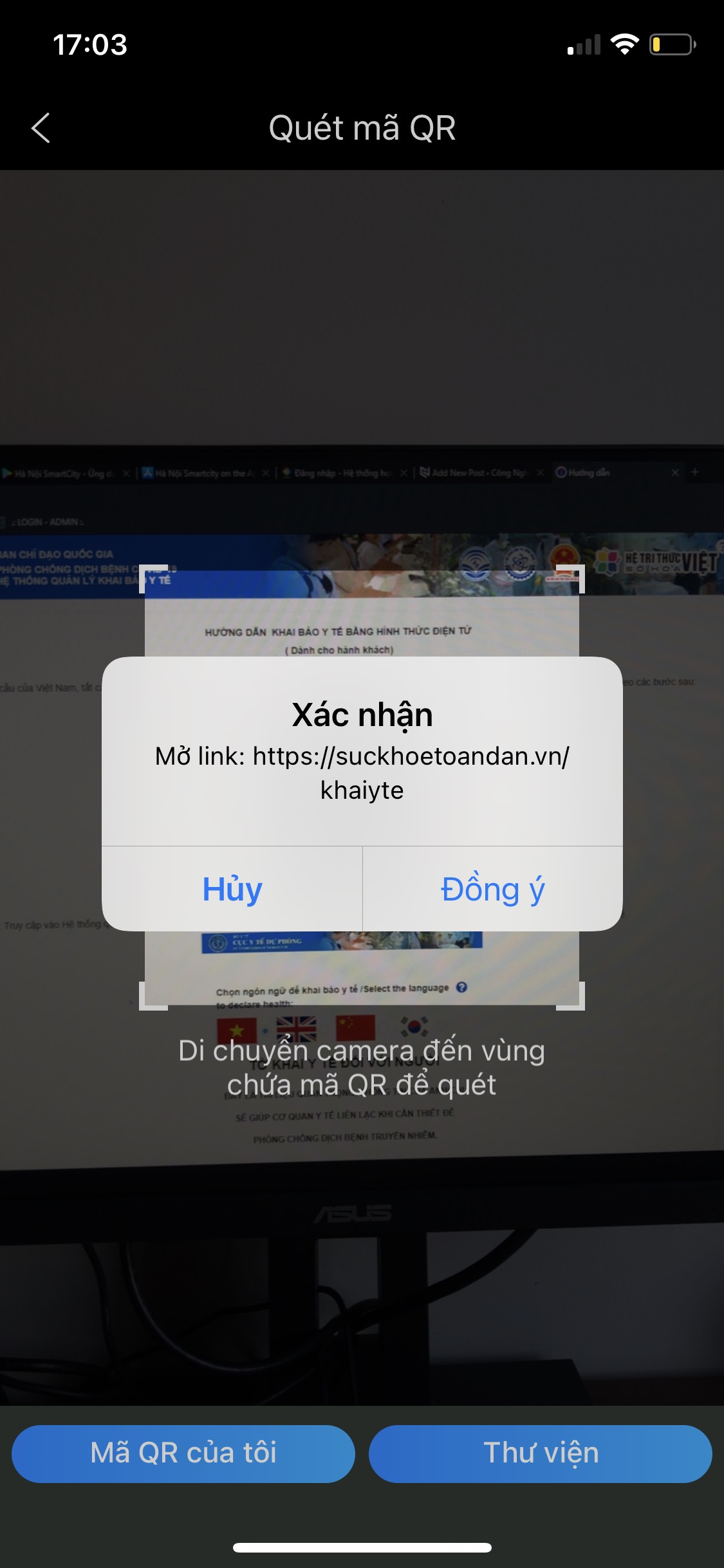 Hướng dẫn khai báo y tế trực tuyến bằng cách quét mã QR với ứng dụng Zalo