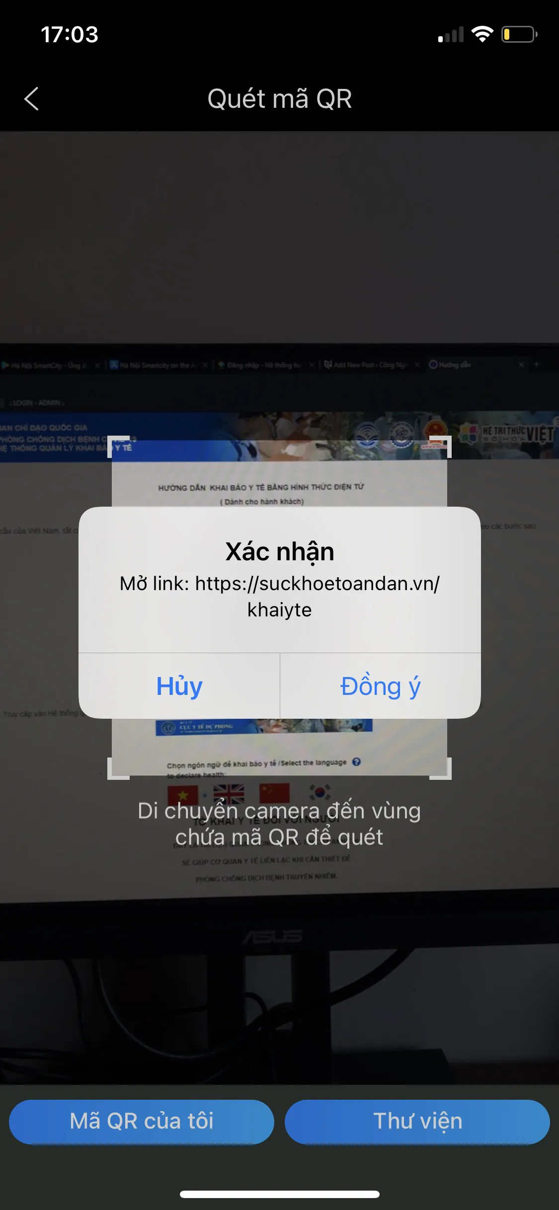Hướng dẫn khai báo y tế trực tuyến bằng cách quét mã QR với ứng dụng Zalo