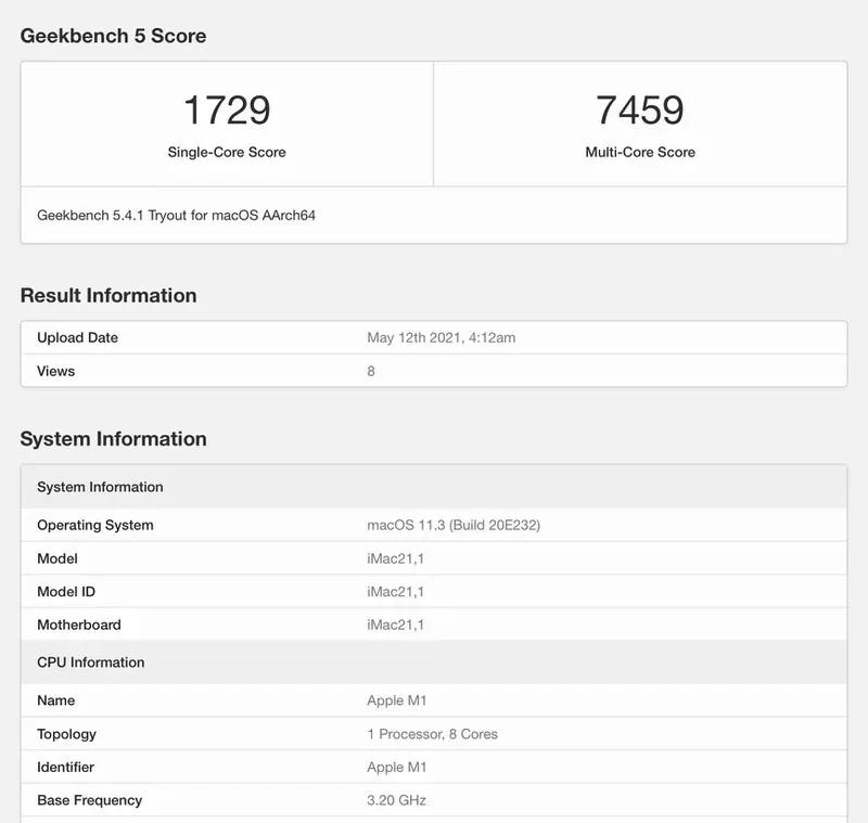 iMac với chip M1 nhanh hơn tới 56% so với mẫu iMac 21.5-inch thế hệ trước