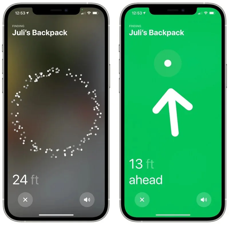 Cách dùng để tìm vị trí chính xác AirTag với iPhone 11 và iPhone 12