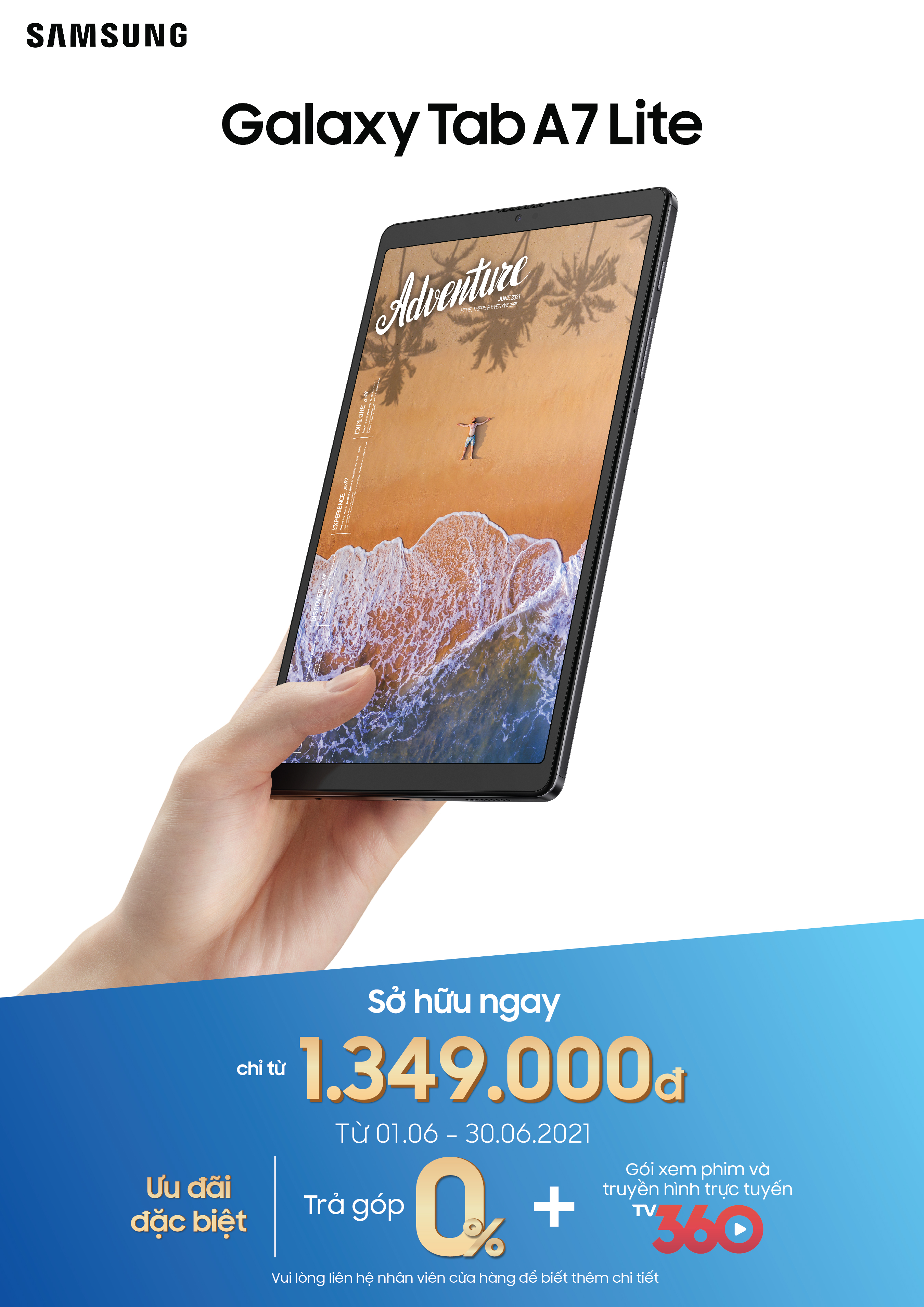 Samsung chính thức ra mắt Galaxy Tab A7 Lite: Thăng hạng màn hình lớn đến 8.7-inch