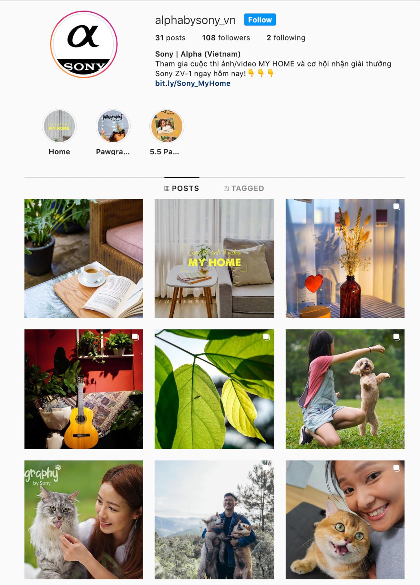 Sony Việt Nam ra mắt trang Sony Alpha trên Instagram, công bố cuộc thi “My home” với nhiều giải thưởng hấp dẫn