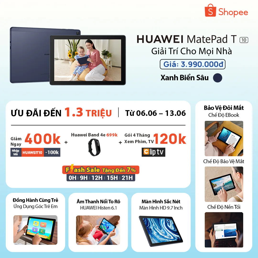 HUAWEI MatePad T 10 chính thức lên kệ: Người dùng nhanh tay sở hữu ngay hôm nay với chương trình ưu đãi hấp dẫn