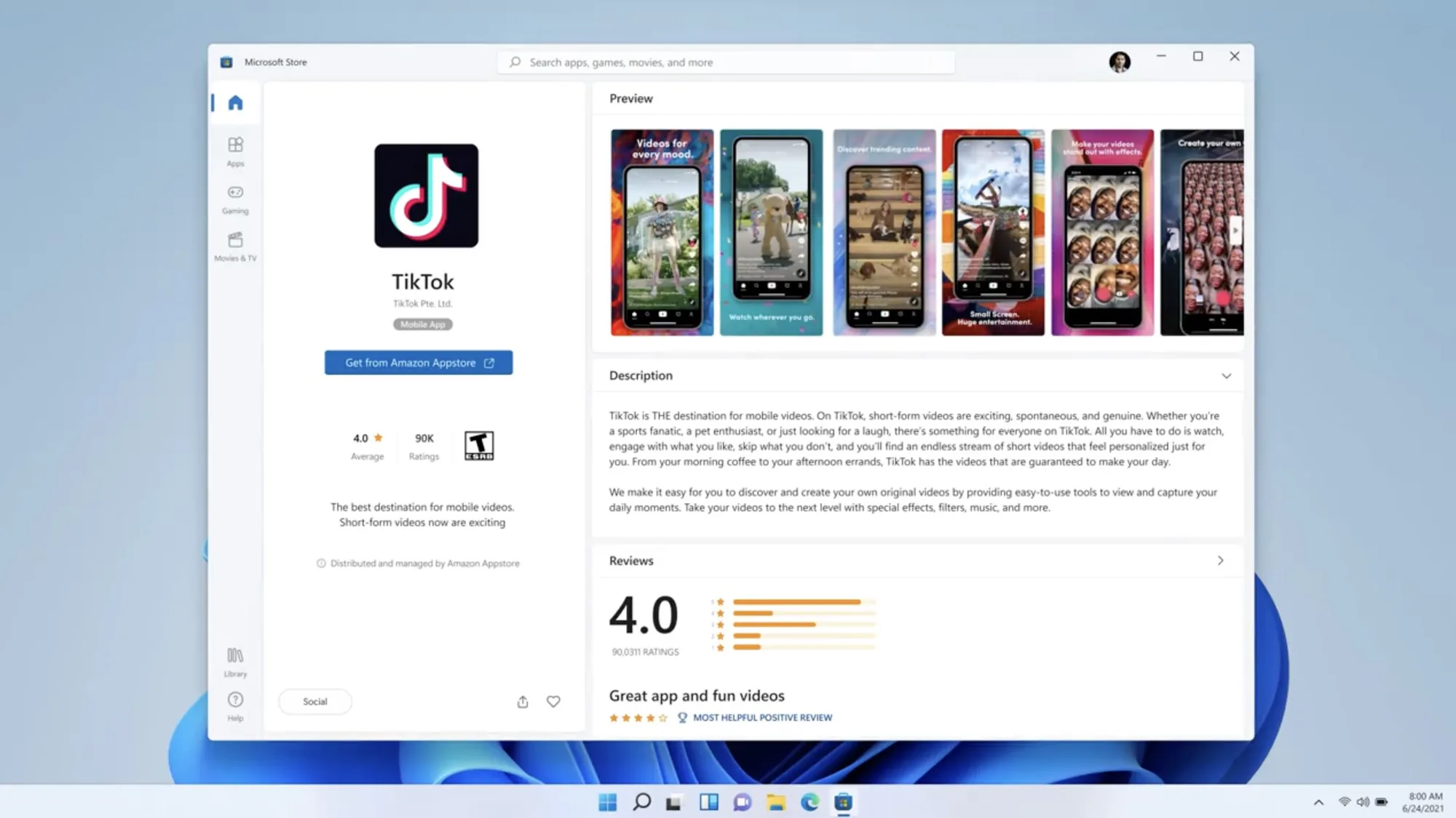 Microsoft đang thêm nhiều ứng dụng Android lên Windows 11 với chợ ứng dụng của Amazon