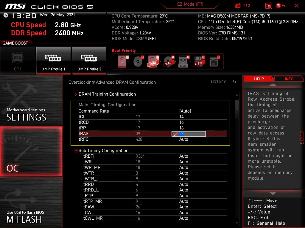 MSI Memory Try It! – Tăng cường hiệu năng chơi game cho các bo mạch B560 của bạn
