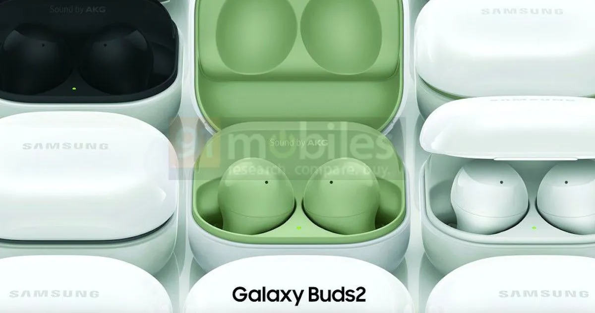 Lộ diện ảnh thiết kế và các tuỳ chọn màu của Samsung Galaxy Buds2