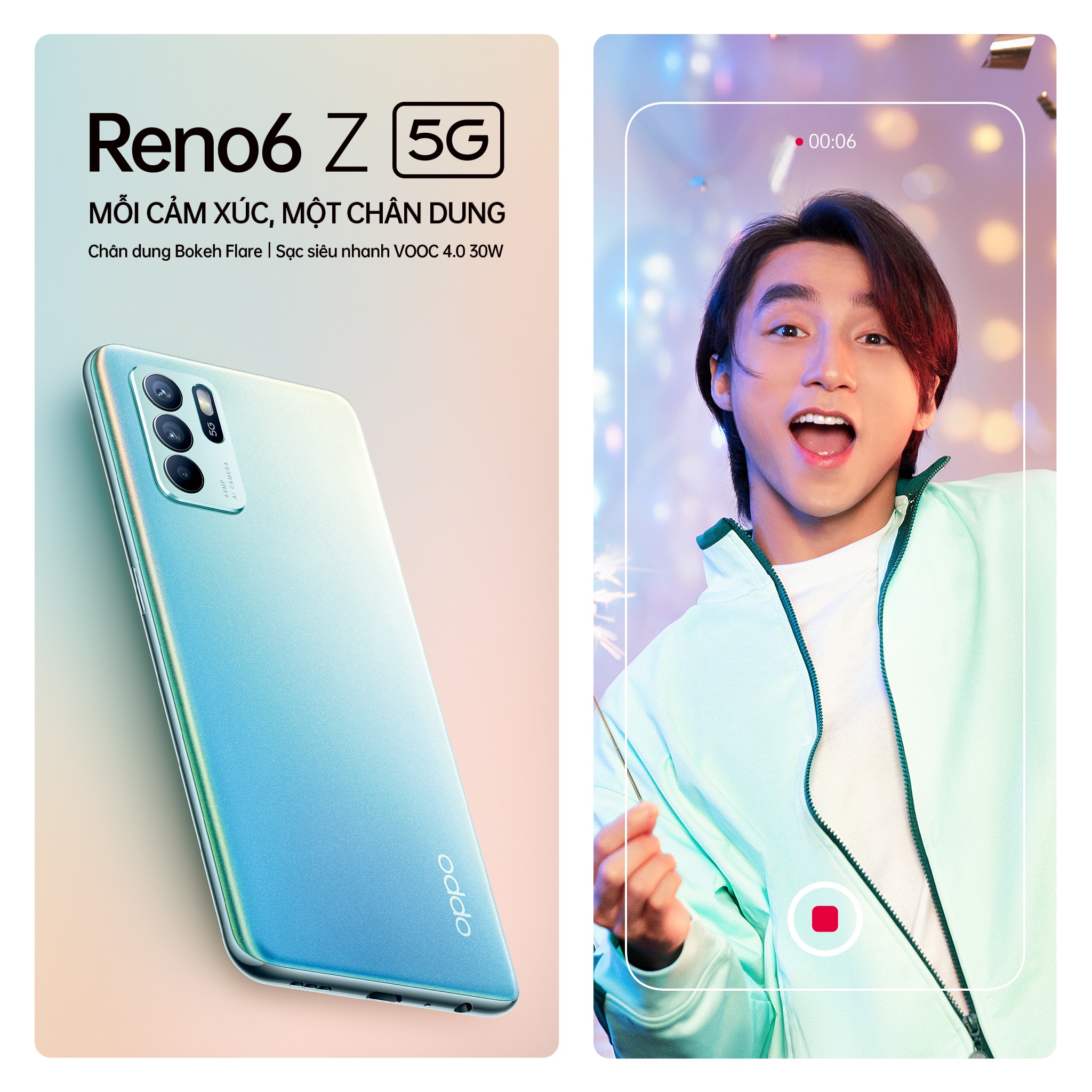 Reno6 Z 5G chuẩn bị ra mắt tại Việt Nam: Màu sắc đẹp mê hồn, tính năng chụp hình cũng xịn không kém