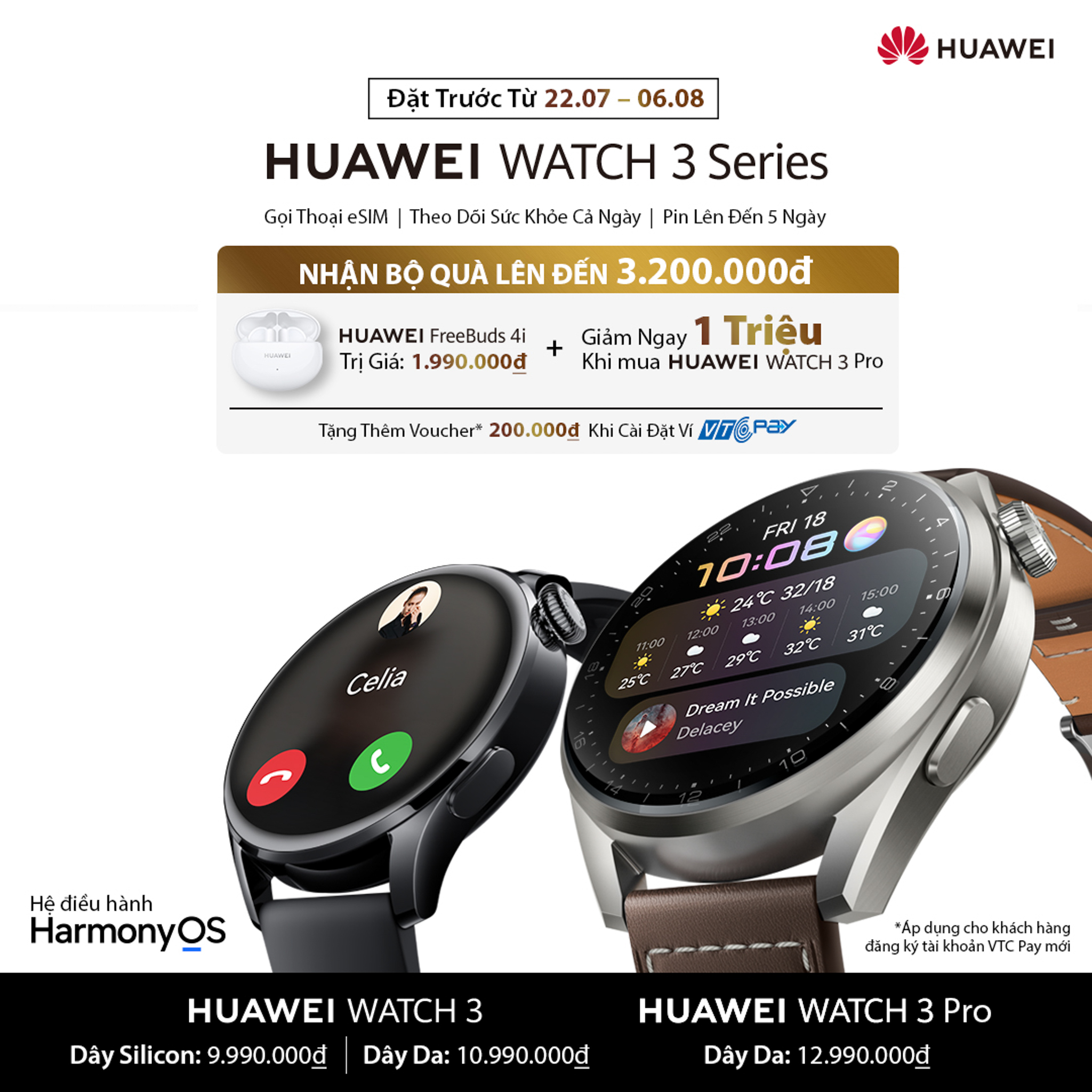Huawei giới thiệu HUAWEI Watch 3 và HUAWEI Watch 3 Pro tại Việt Nam