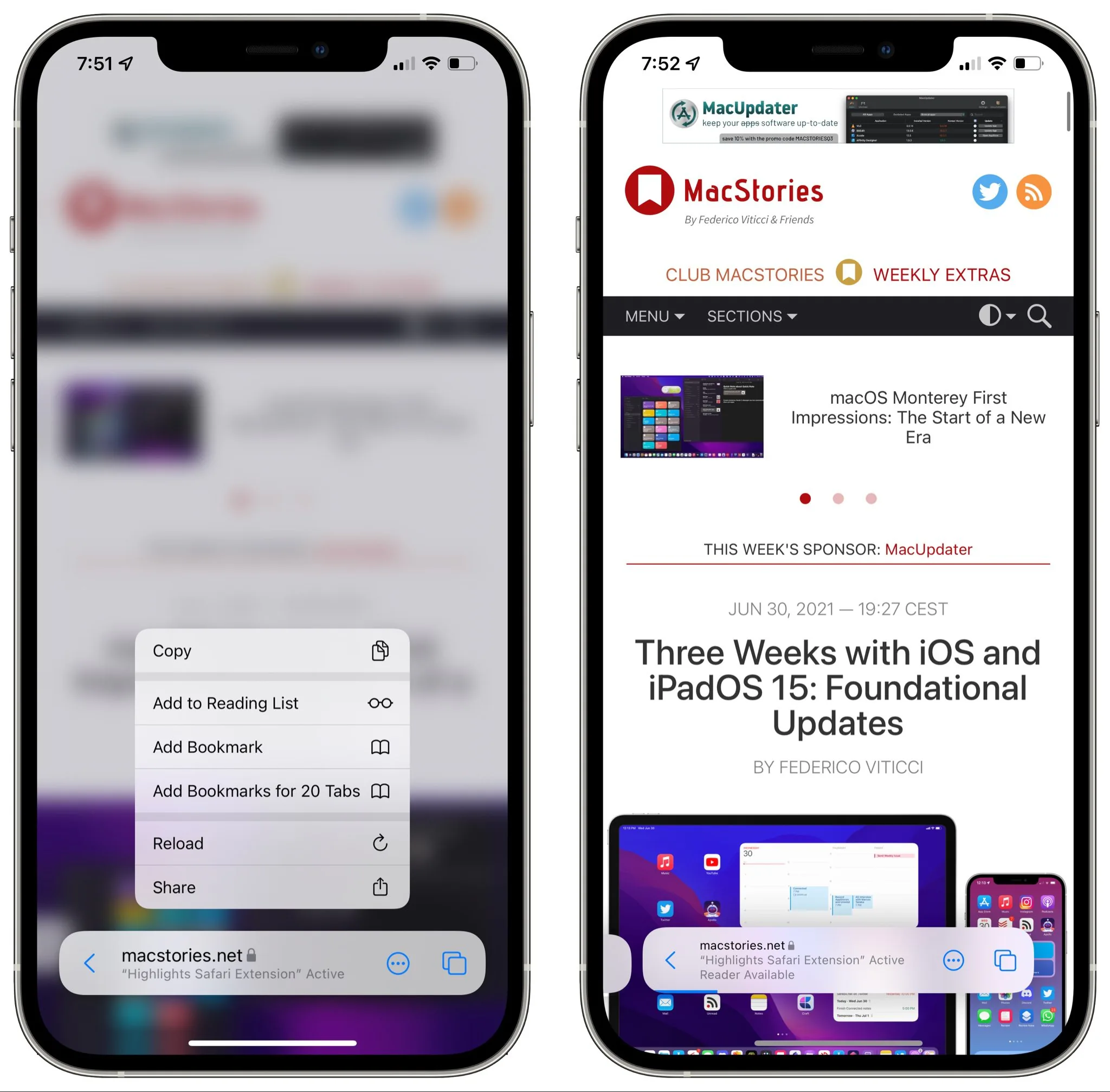 Bản beta mới của iOS và macOS phục hồi một số giao diện Safari tiện lợi hơn