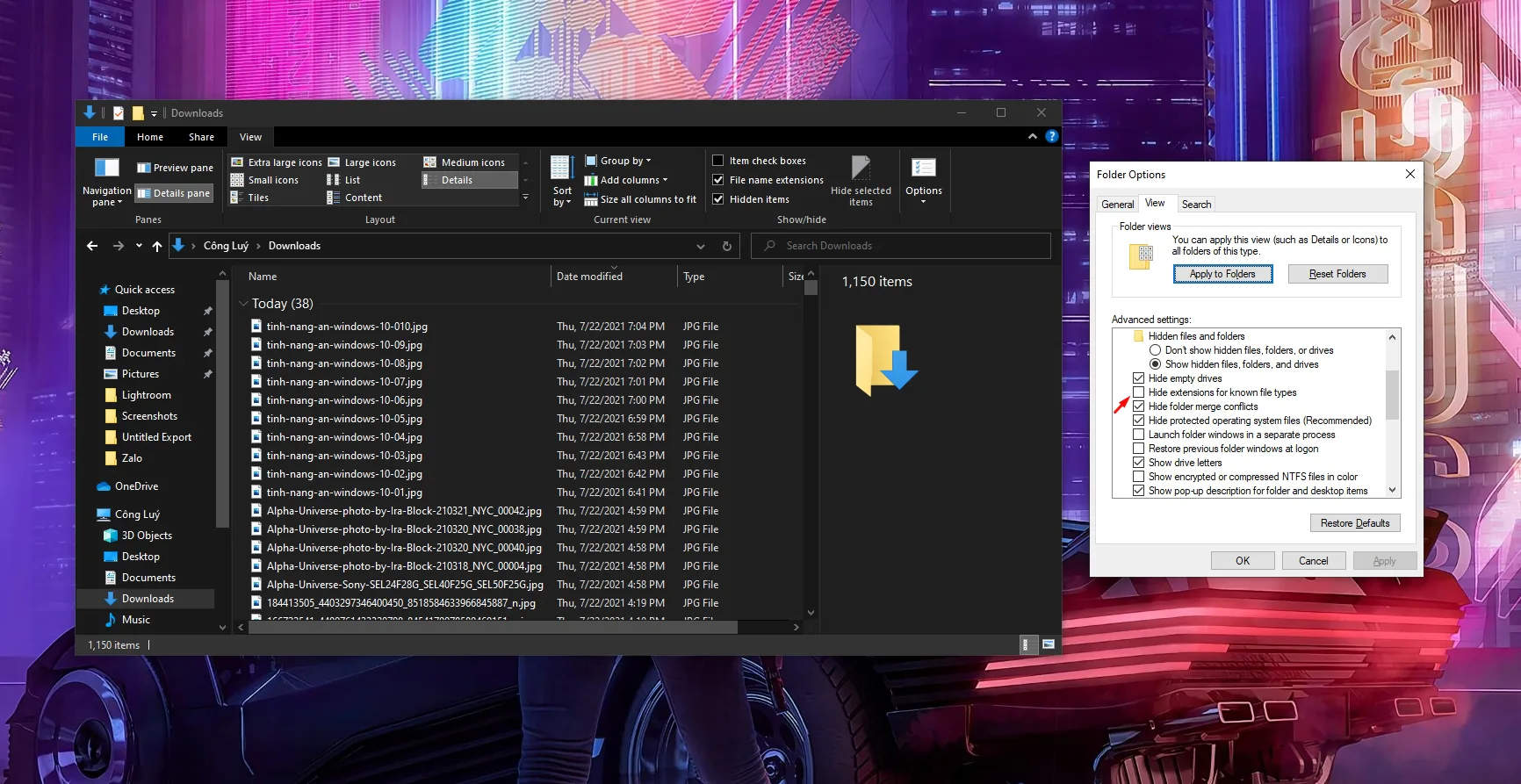 chức năng ẩn trên Windows 10