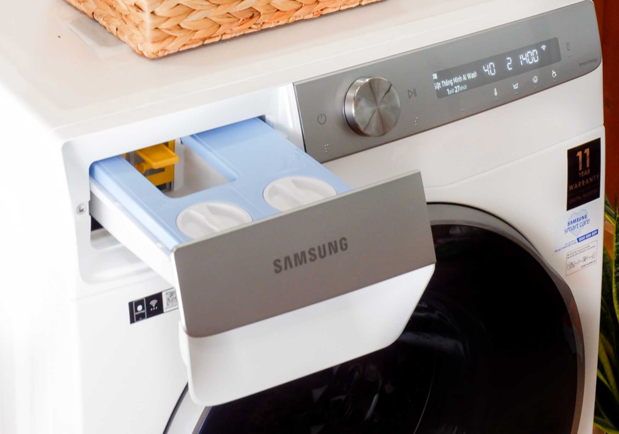 Trải nghiệm Máy giặt Samsung AI Inverter 9kg WW90TP44DSH/SV: Tương lai của đồ gia dụng là đây