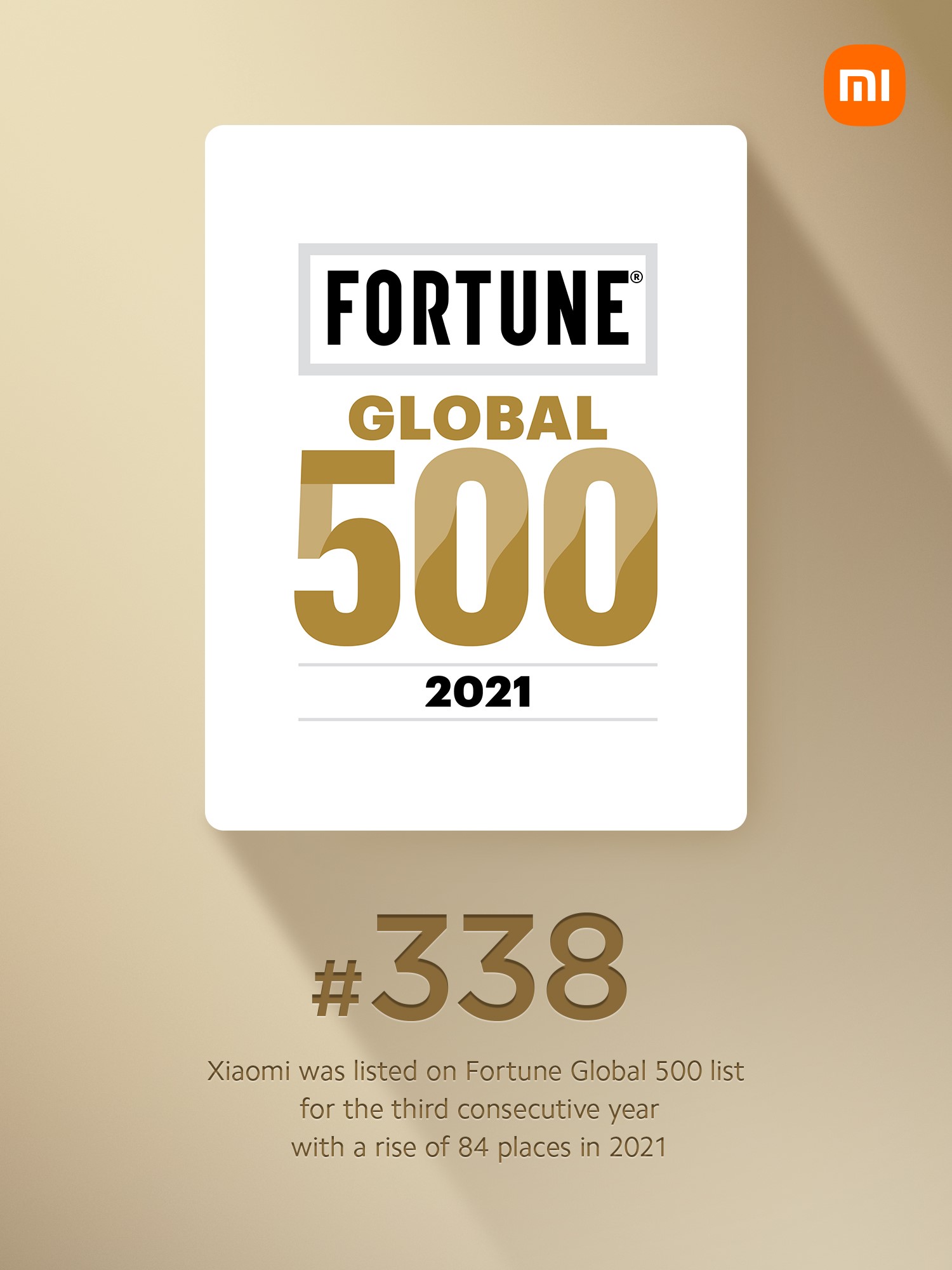 Xiaomi thăng hạng trong danh sách Fortune Global 500 và trở thành công ty tăng trưởng nhanh nhất ở hạng mục Bán lẻ và Thương mại điện tử năm 2021