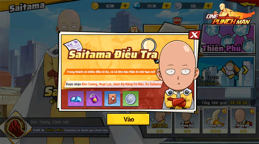 Cày kim cương One Punch Man: The Strongest