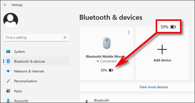 Cách kiểm tra thời lượng pin thiết bị Bluetooth đang kết nối tới Windows 11