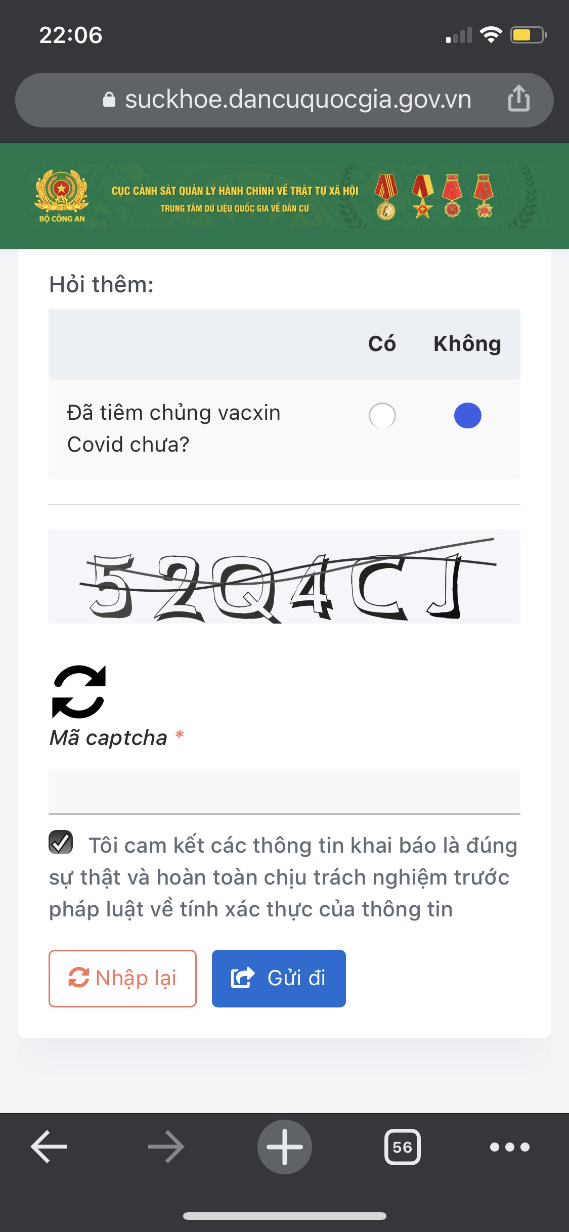 Khai báo di biến động dân cư