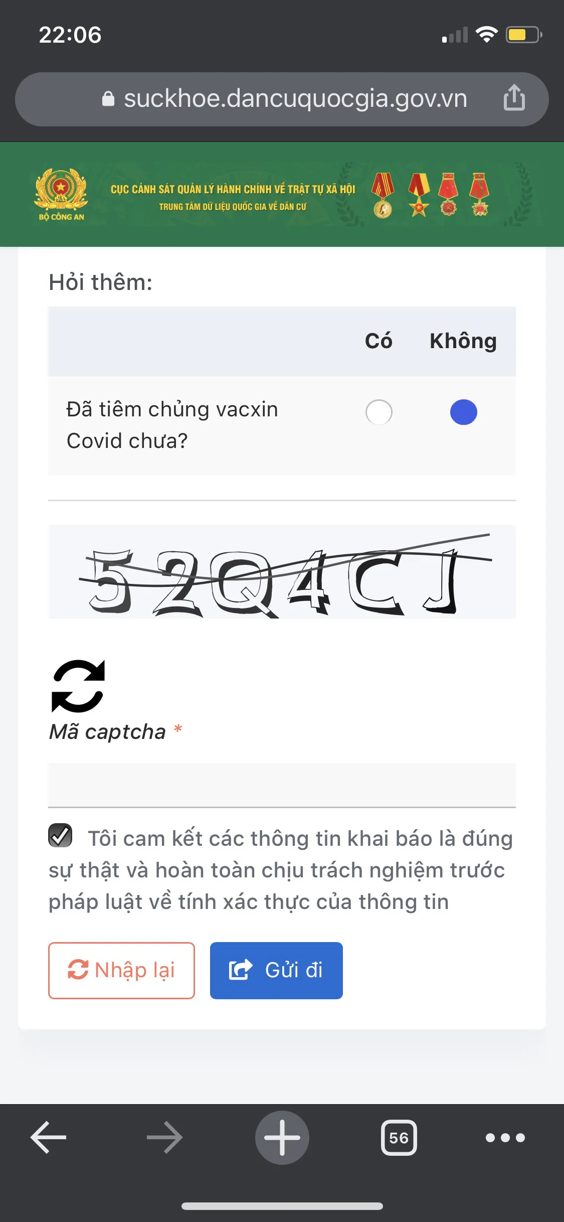 Khai báo di biến động dân cư