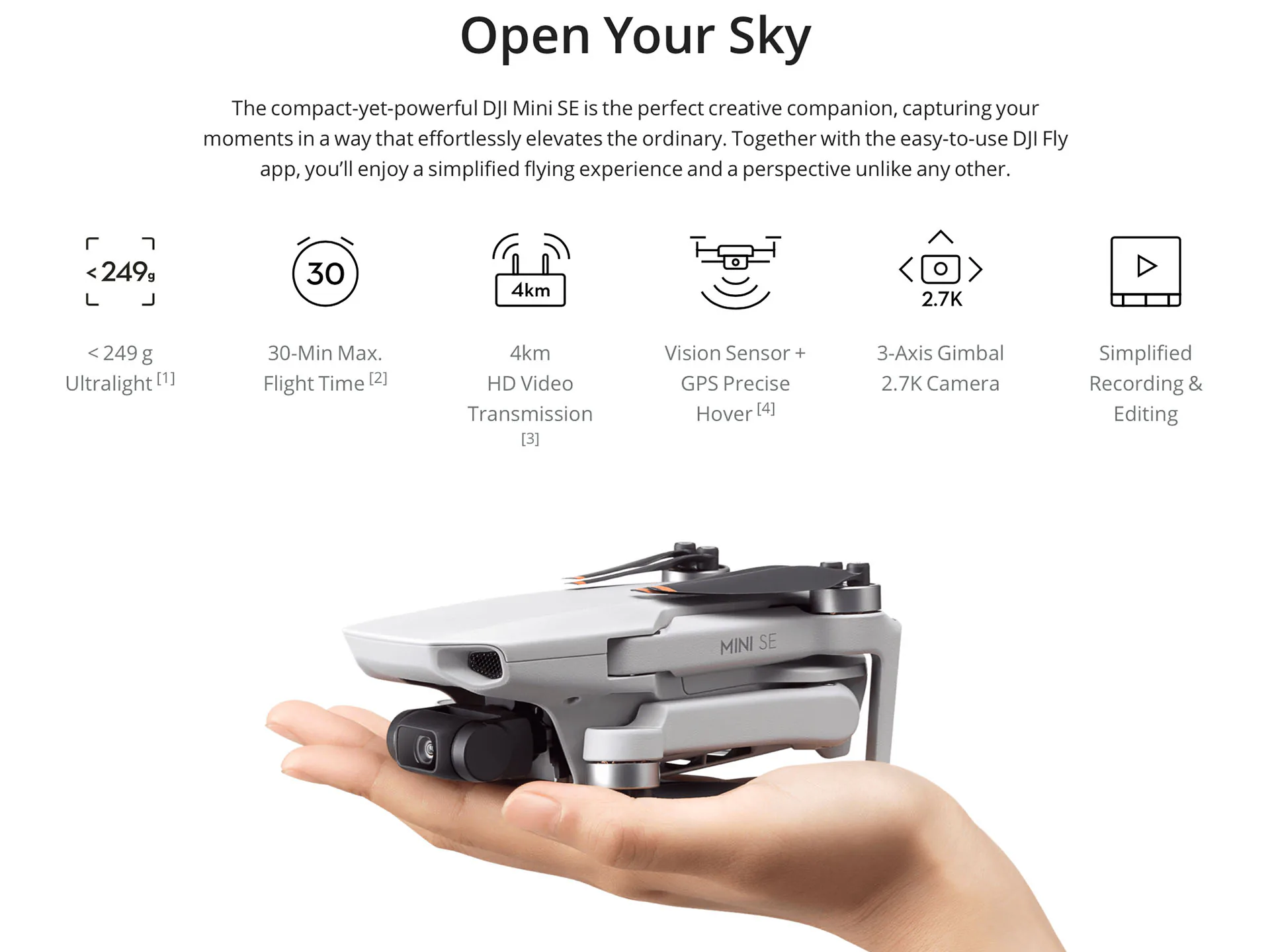 Drone Mini SE của DJI sẽ có giá bán từ 7,490,000 VND và chỉ nặng 249g