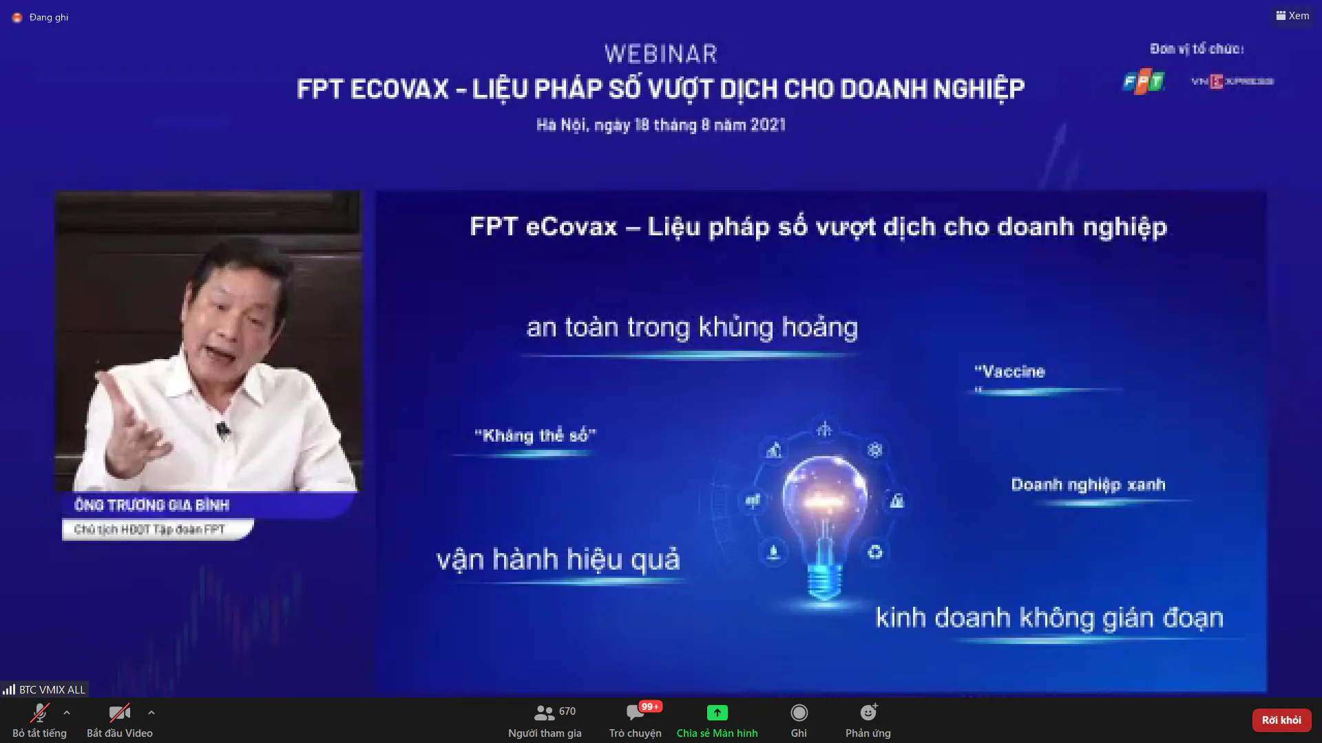 Cùng doanh nghiệp tăng cường “sức đề kháng” với liệu pháp số FPT eCovax