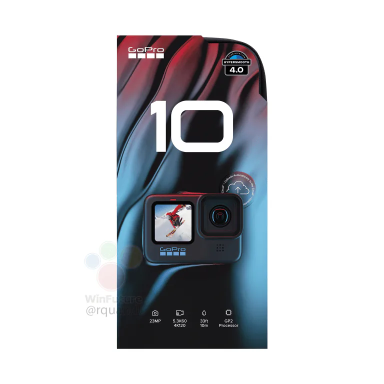 Lộ diện ảnh và thông số camera hành trình GoPro Hero 10 Black