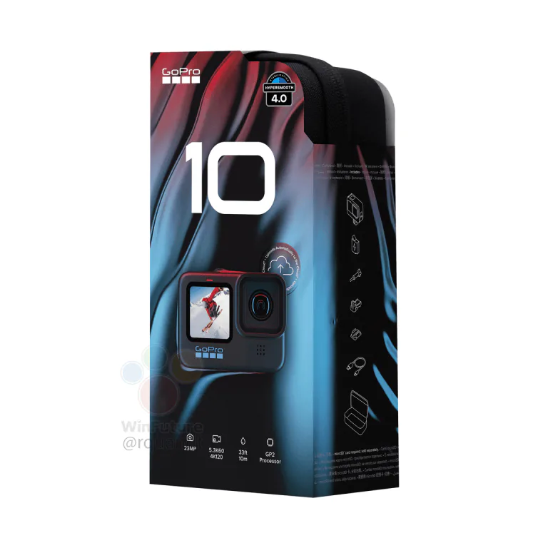 Lộ diện ảnh và thông số camera hành trình GoPro Hero 10 Black