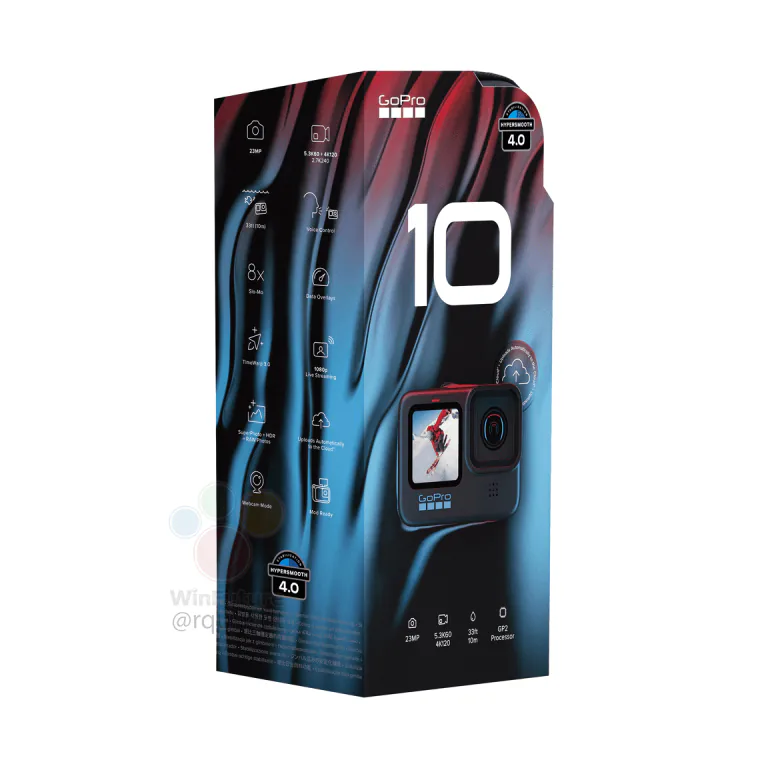 Lộ diện ảnh và thông số camera hành trình GoPro Hero 10 Black