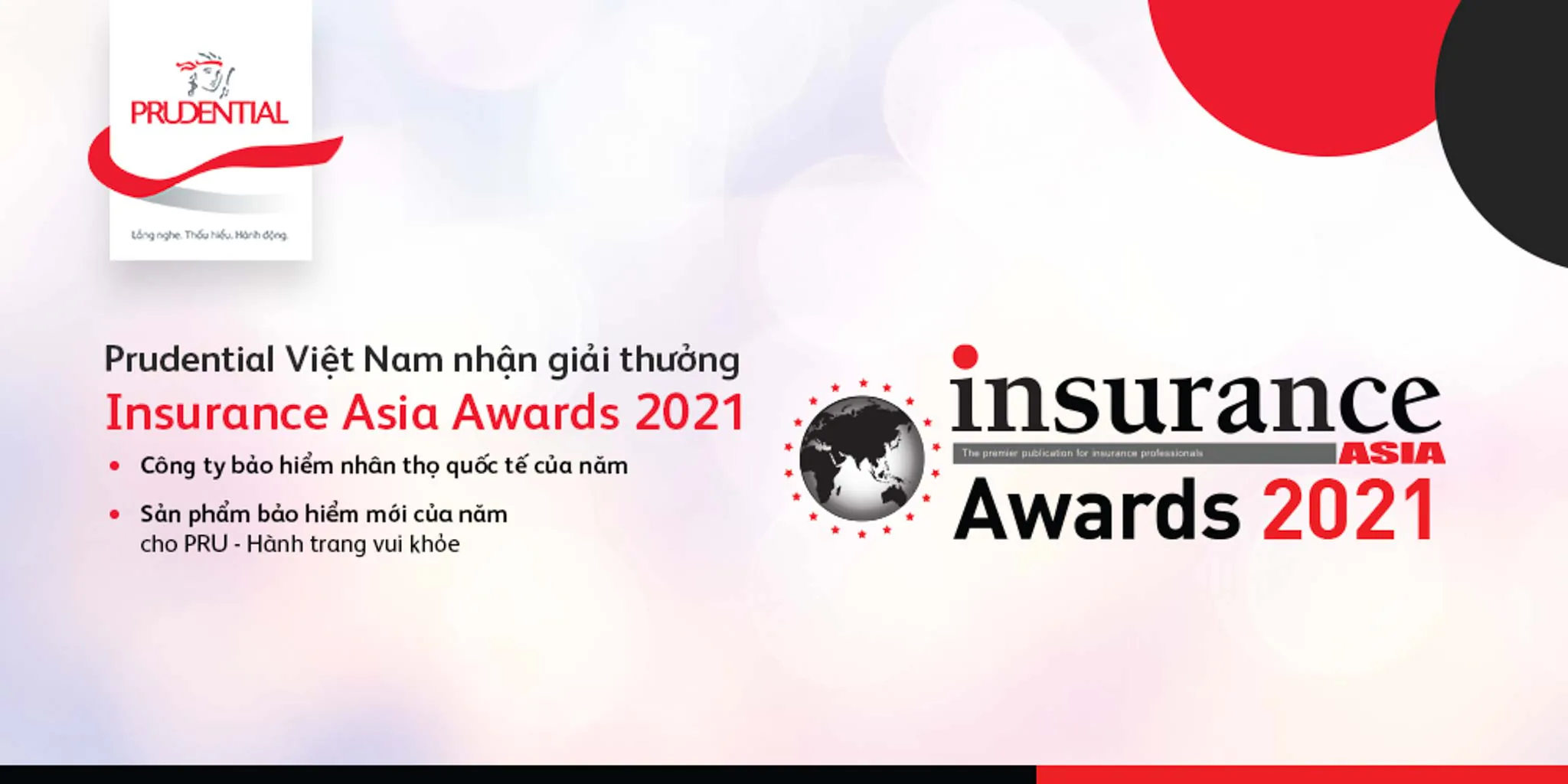 Prudential Việt Nam nhận giải thưởng kép, được vinh danh là “Công ty bảo hiểm nhân thọ quốc tế của năm” tại Insurance Asia Awards 2021