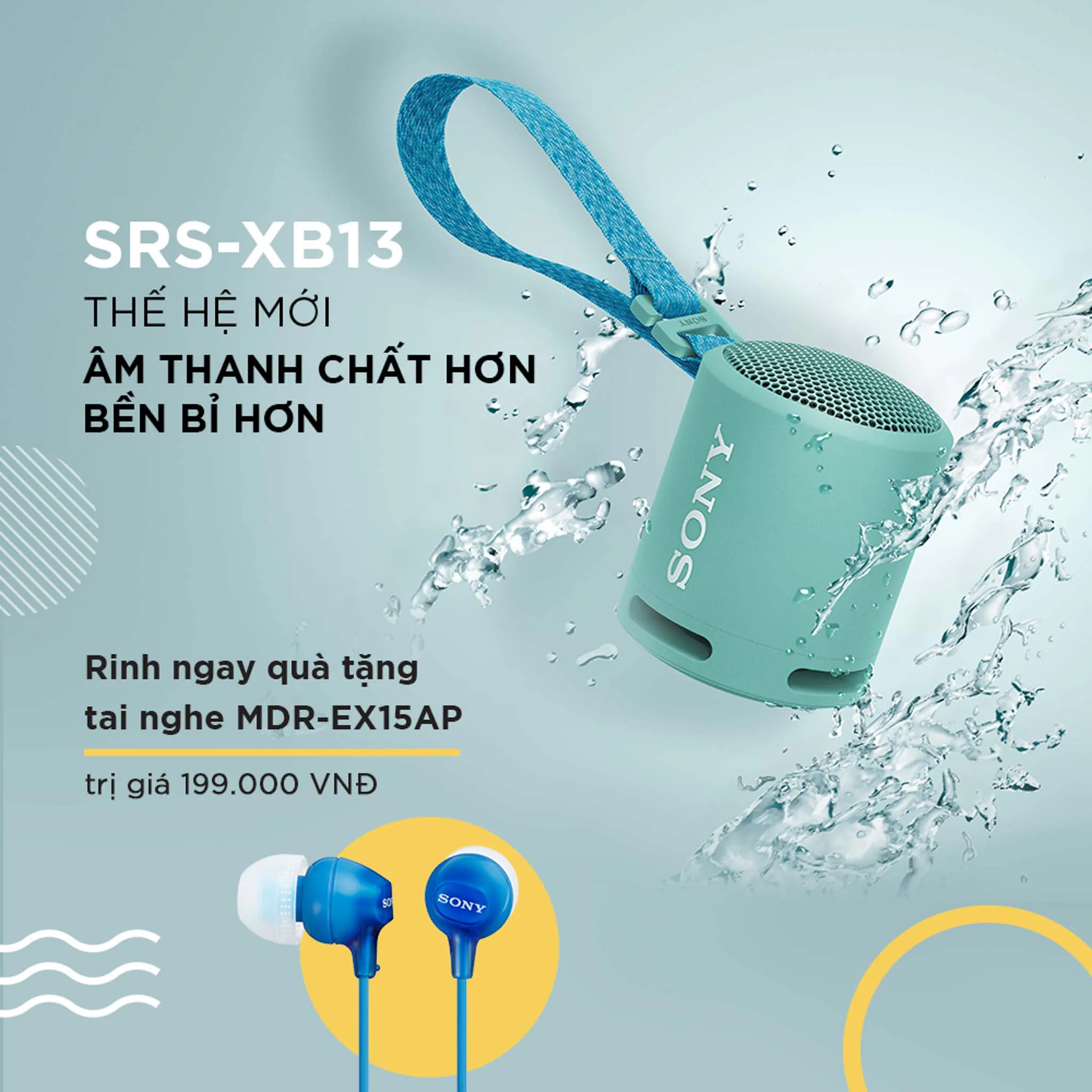 Sony ra mắt SRS-XB13 thế hệ mới – Loa không dây di động nhỏ gọn với âm thanh EXTRA BASS mạnh mẽ