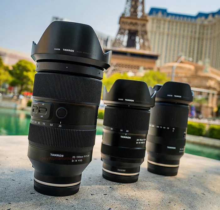 Ảnh trên tay đầu tiên của ống kính Tamron 35-150mm F2-2.8 Di III VXD mới