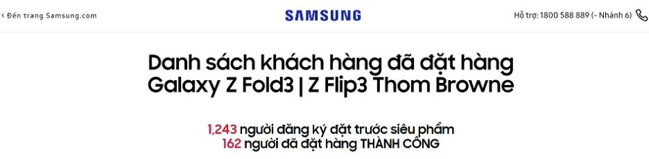 Galaxy Z phiên bản Thom Browne có lượng đặt hàng siêu khủng trong đợt mở bán hôm nay