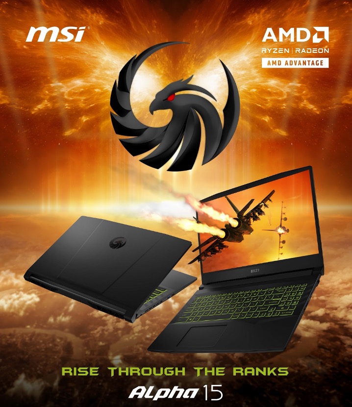MSI Alpha 15 – Laptop chiến game đỉnh cao với sức mạnh từ cặp đôi nhà AMD