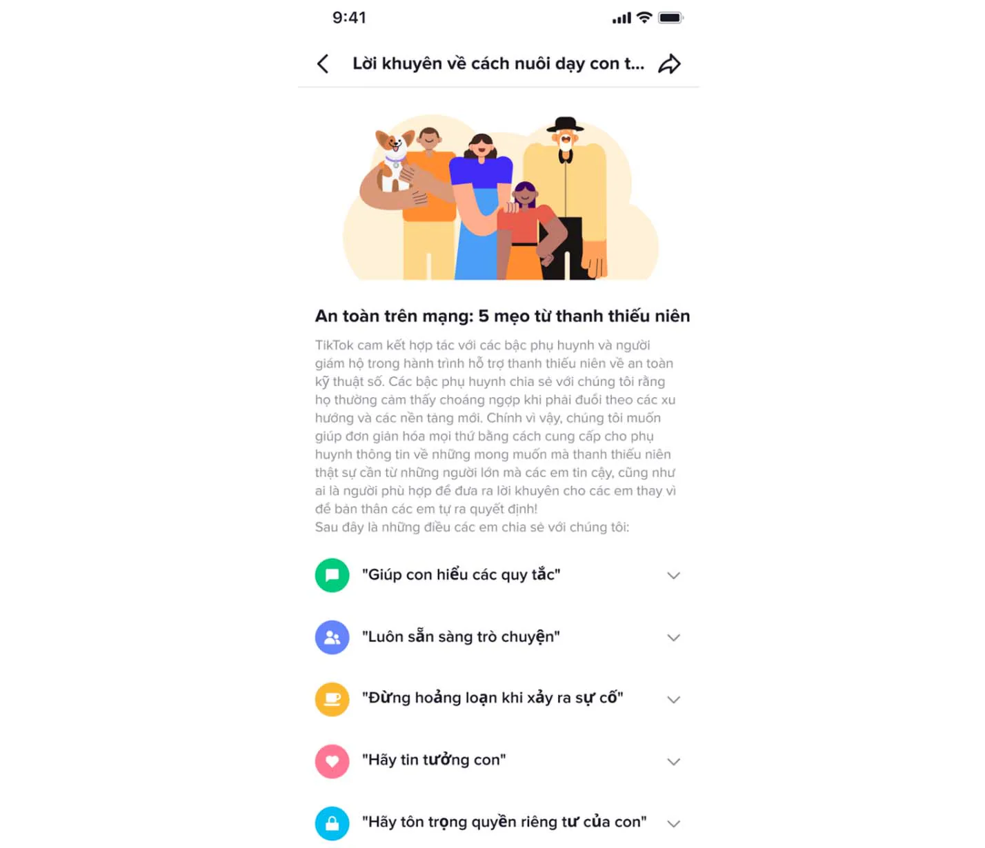 TikTok cải tiến tính năng Gia đình Thông minh dựa trên đề xuất của thanh thiếu niên