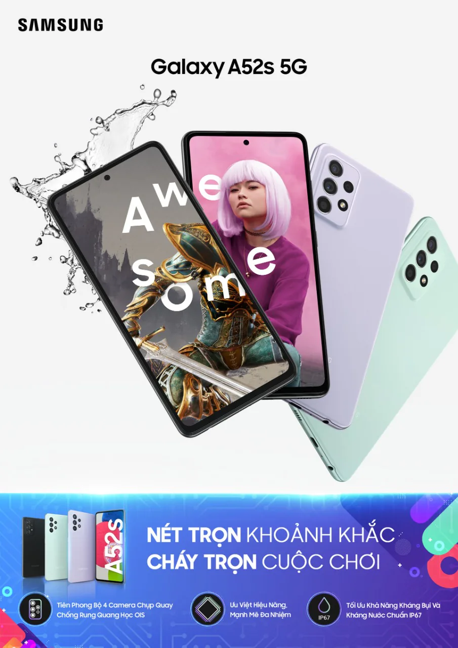 Galaxy A52s 5G chính thức lên kệ: Tiên phong Video Camera OIS sắc nét cho người dùng trẻ