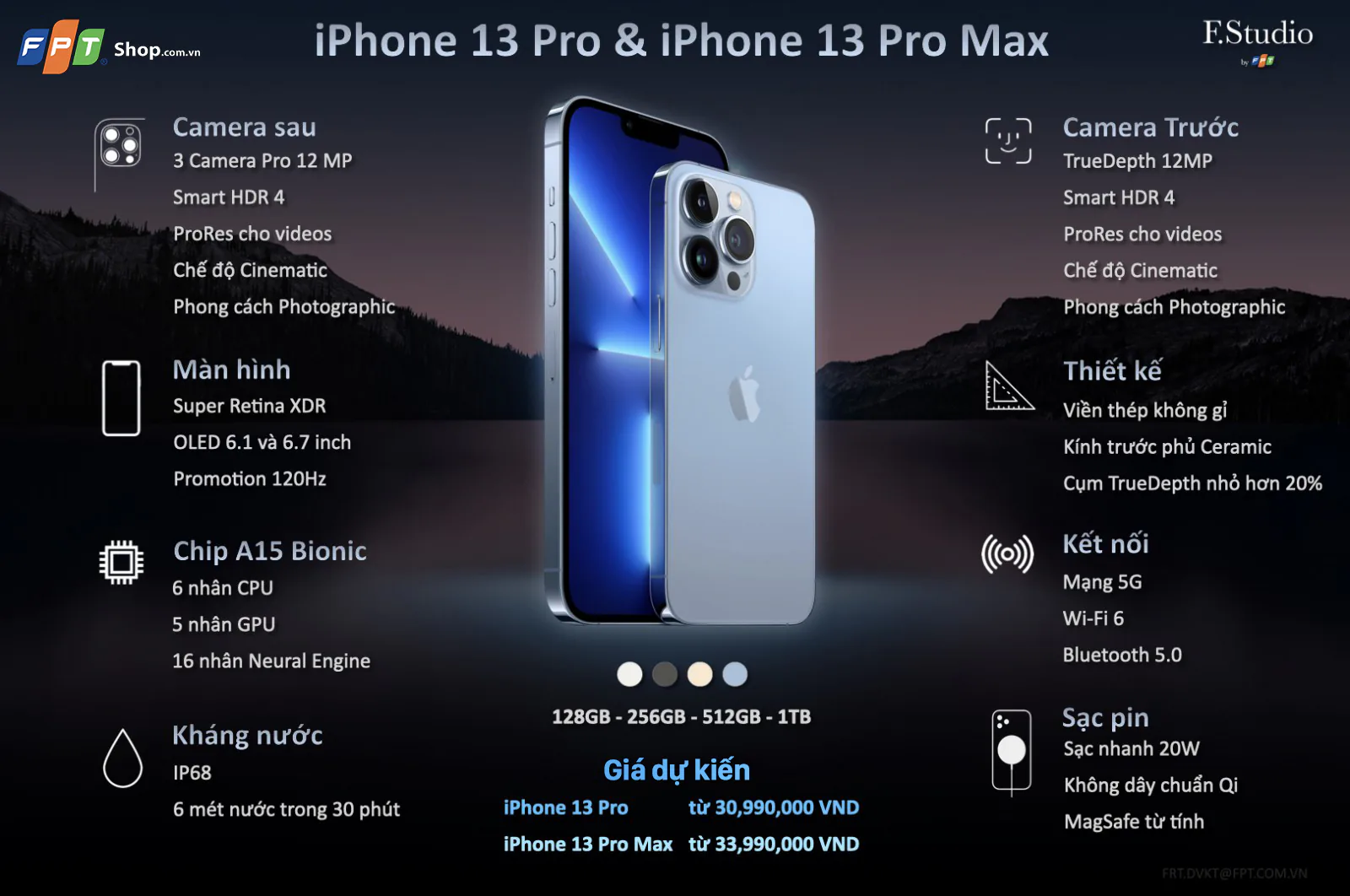 FPT Shop: iPhone 13 Series có giá dự kiến từ 21.99 triệu đồng