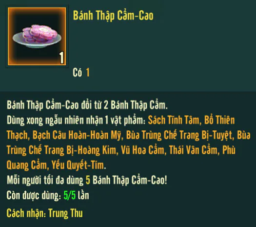 Hoạt náo giang hồ với sự kiện trung thu trong Võ Lâm Truyền Kỳ 1 Mobile